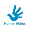 Das Bild zeigt das Logo der Menschenrechte. Das Logo wurde 2011 von einer internationalen Jury aus Friedensnobelpreisträgerinnen und -trägern sowie Menschenrechtsaktivistinnen und -aktivisten ausgewählt. Der Siegerentwurf stammt von Predrag Stakic aus Serbien. Es verbindet die Silhouette einer Hand mit der eines Vogels.