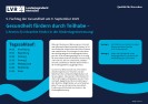Titelseite des Flyers zur Veranstaltung "5. Fachtag Gesundheit: Gesundheit fördern durch Teilhabe"