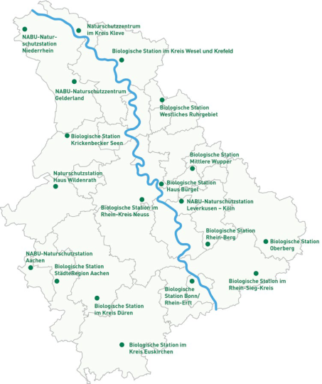 Foto: Die 19 Biologischen Stationen im Rheinland.