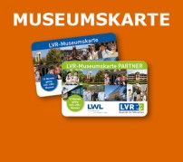 Grafik, auf der die Museumskarten des LVR abgebildet sind. Darüber steht: Museumskarte